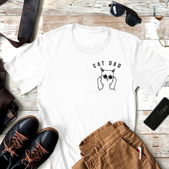 Tops - Cat Dad T-Shirt, Cat Lover Shirt, Funny Cat Tee